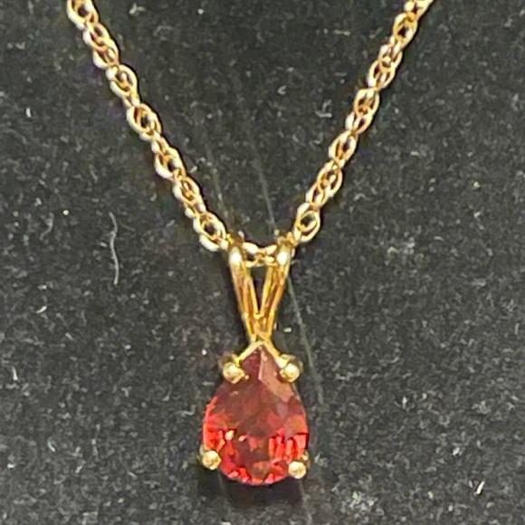 14k yellow gold set necklace and earrings - Picture 7 of 12